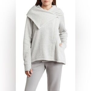 Cozy Z by Zella Starlight Cozy High-Low Cardigan Sweatshirt in heather gray